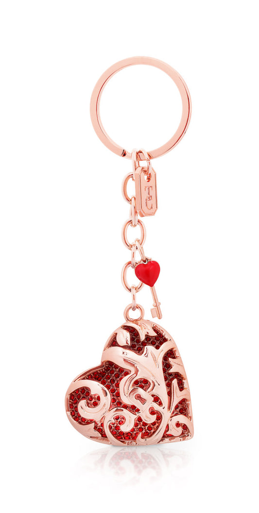 Rose Gold Heart Keyring