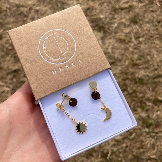 Sun and Moon Studs