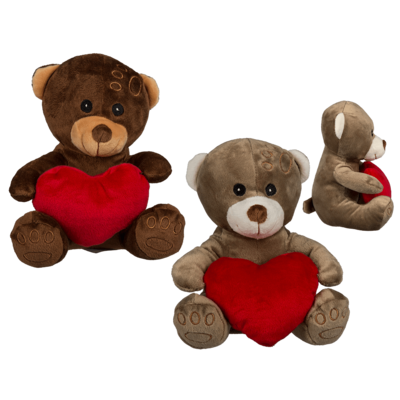 Plush bear with heart