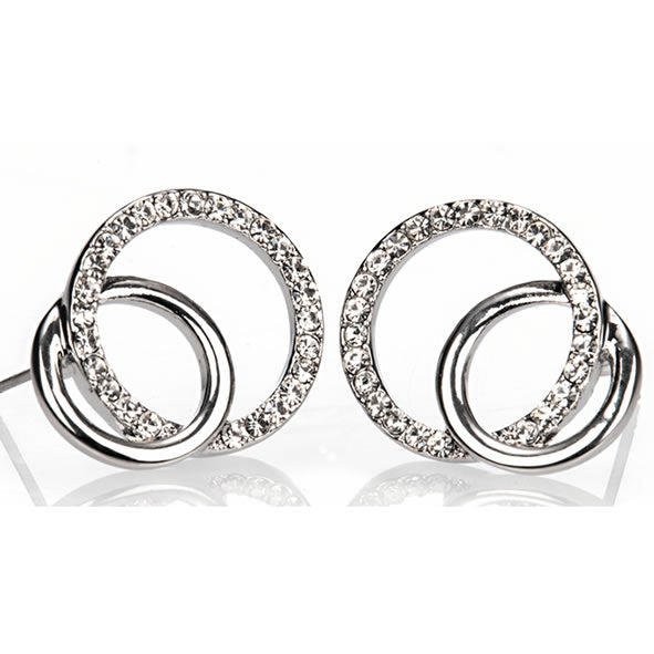 Diamante Loop Earrings