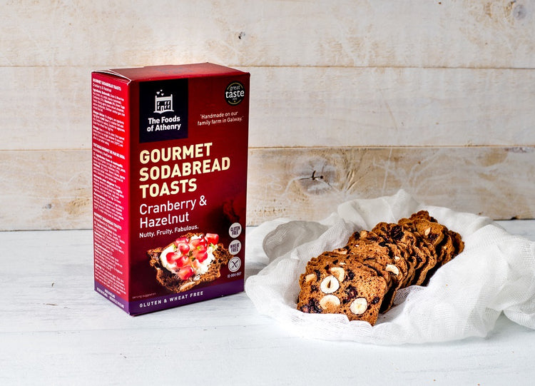 Gluten Free Gourmet Sodabread Toasts - Cranberry & Hazelnut